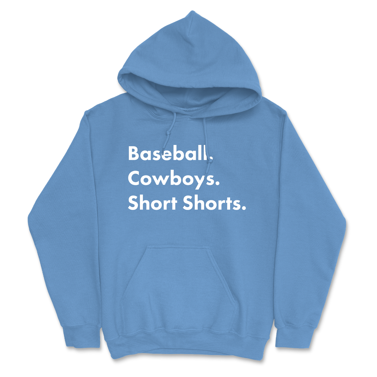 Garett Delano - Baseball. Cowboys. Short Shorts Blue Hoodie