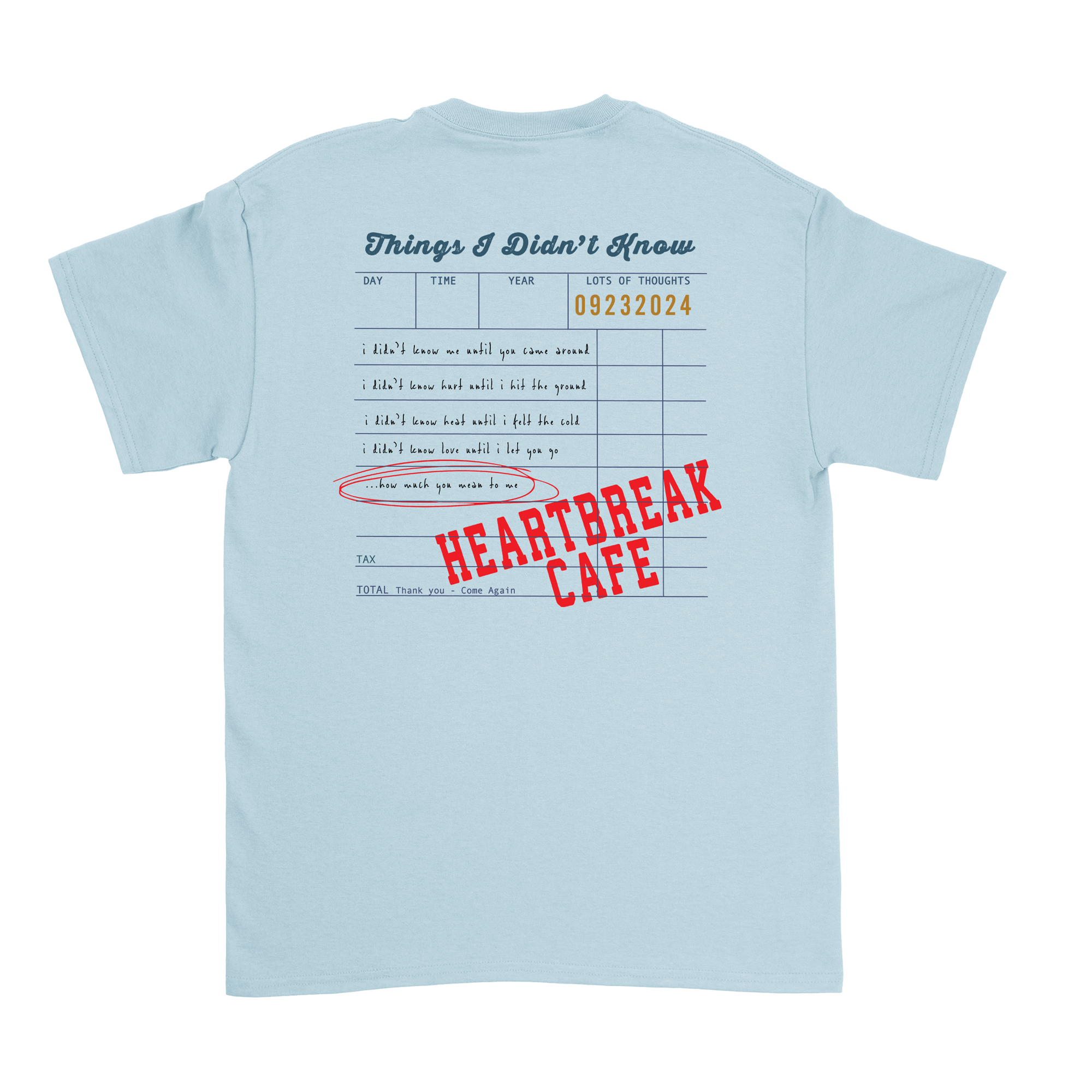 Dalton Mauldin - Heartbreak Cafe T-Shirt (Blue Print)