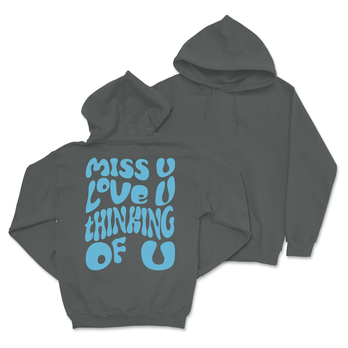 Dalton Mauldin - Miss U Hoodie - Light Blue Print