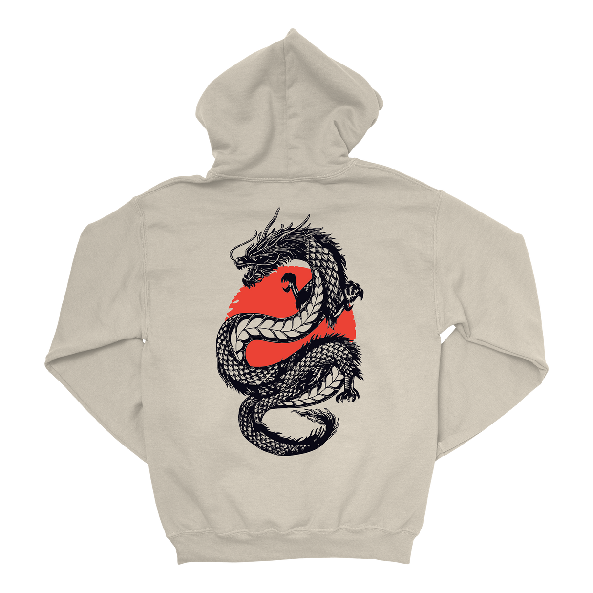 College Burnout - Dragon Sun Hoodie (Creme)