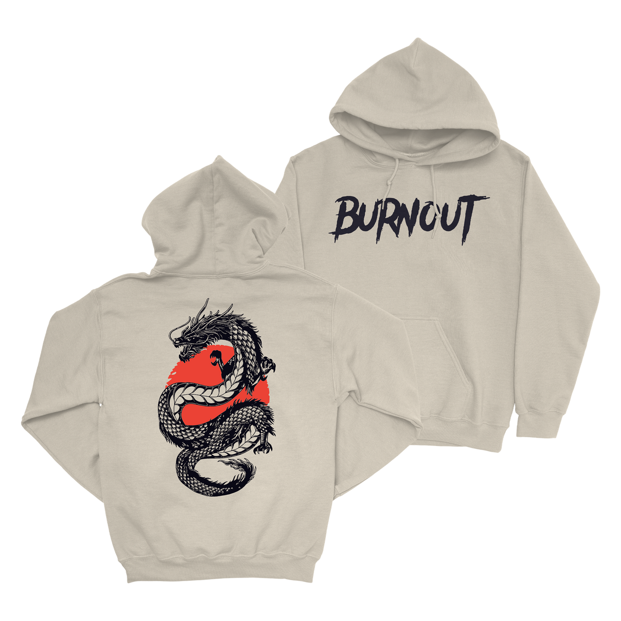 College Burnout - Dragon Sun Hoodie (Creme)