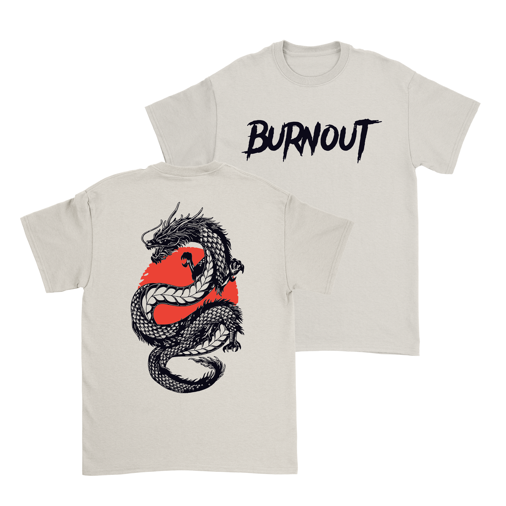 College Burnout - Dragon Sun T-Shirt (Creme)