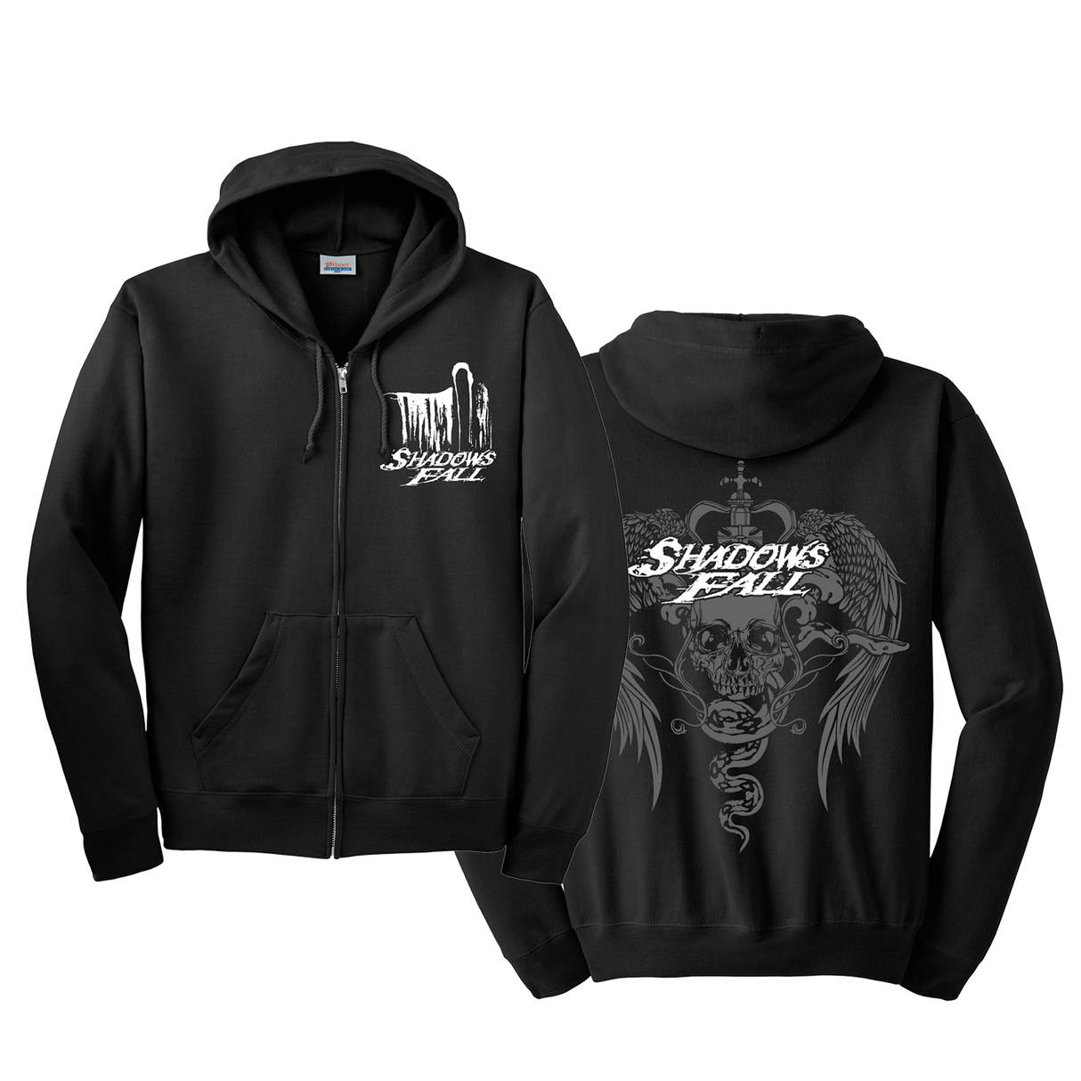 Shadows Fall - Winged Skull Zip Hoodie