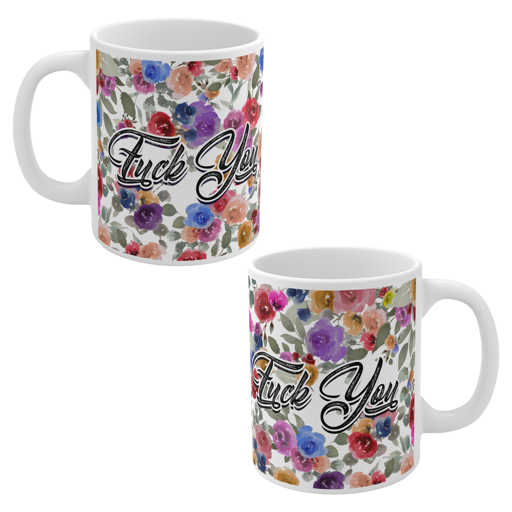 BeardPrincess - Floral Fuck You Mug