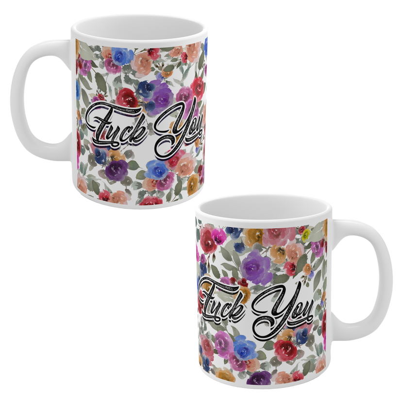 BeardPrincess - Floral Fuck You Mug