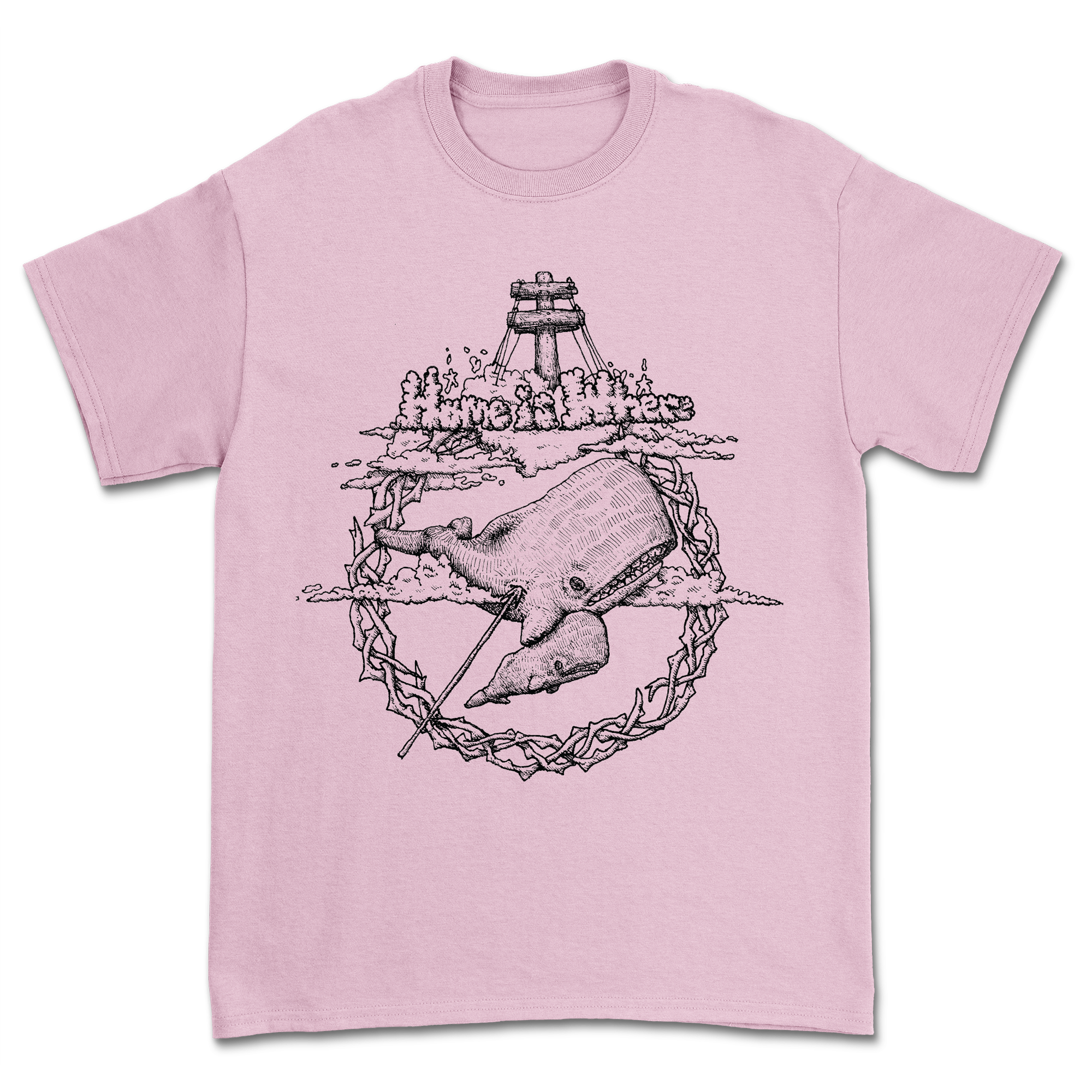 Home Is Where - Pink Whale T-Shirt