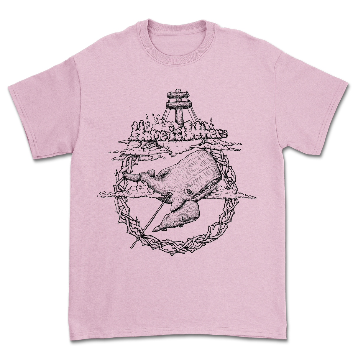 Home Is Where - Pink Whale T-Shirt