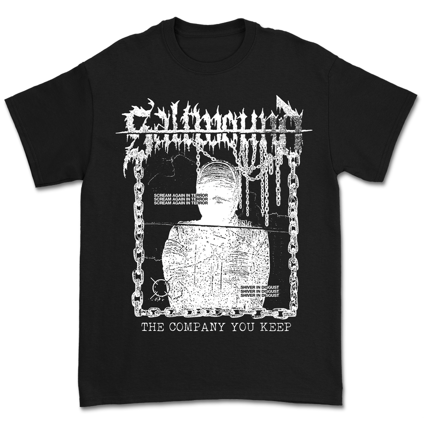 Saltwound - Scream & Shiver T-Shirt - White on Black