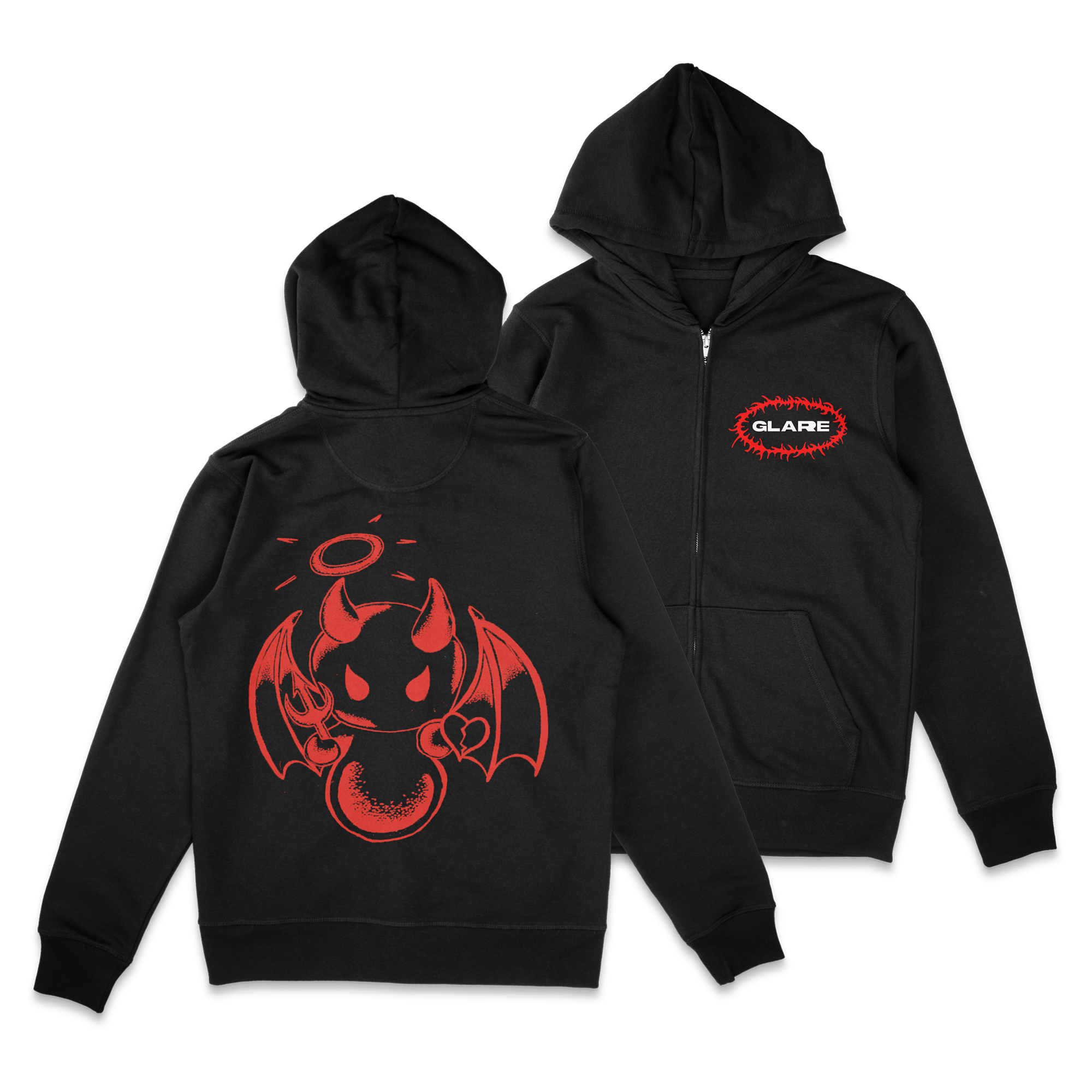 Glare - Devil Zip-Up Hoodie