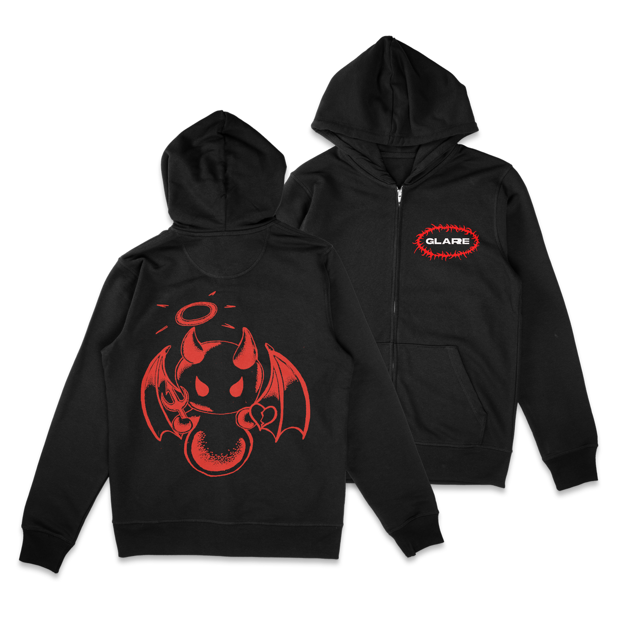 Glare - Devil Zip-Up Hoodie