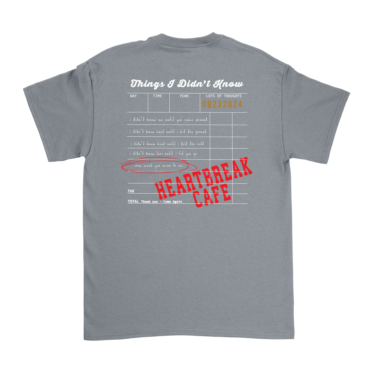 Dalton Mauldin - Heartbreak Cafe T-Shirt (White Print)