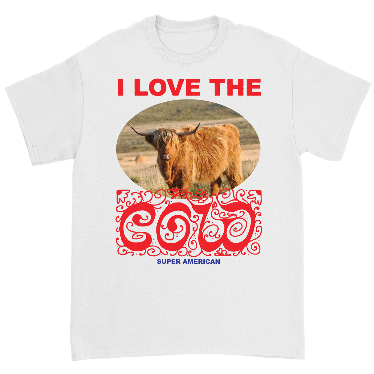 Super American - I Love the Cow T-Shirt