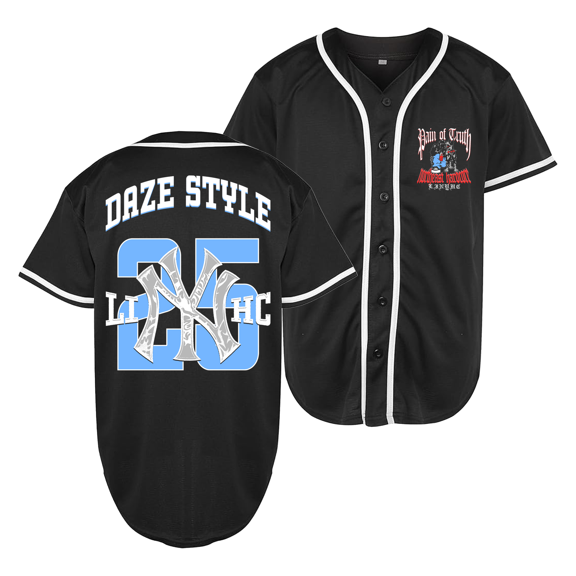 Pain Of Truth - Northeast HC Black Baseball Jersey