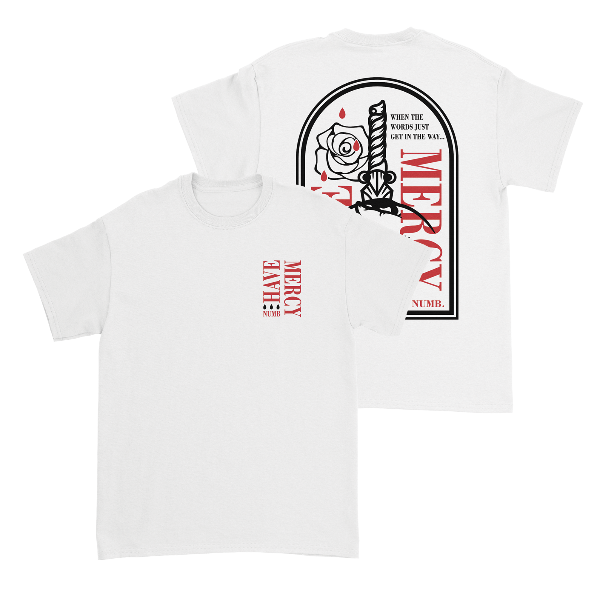 Have Mercy - Knife T-shirt - White (Pre-order)