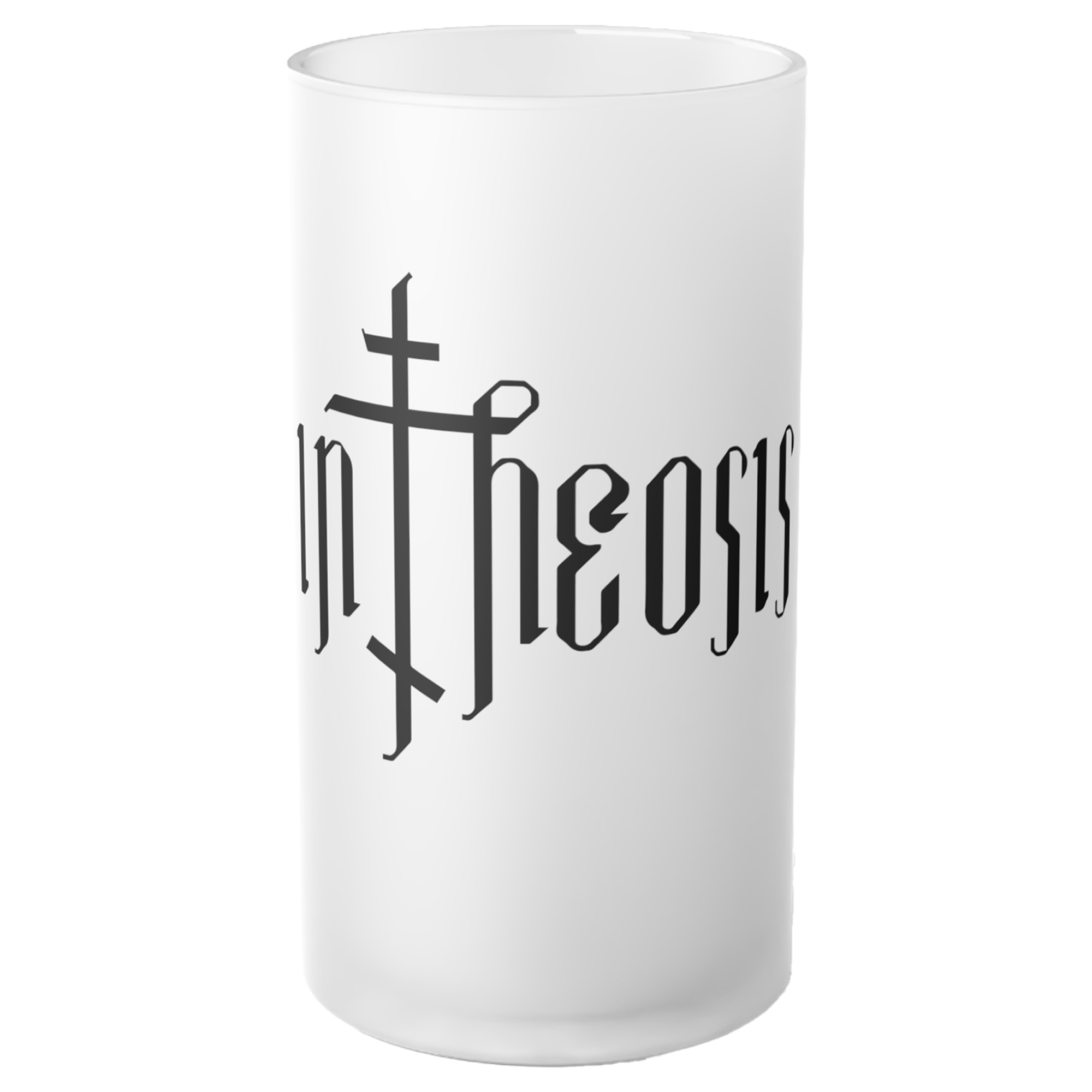 InTheosis - Logo Frosted Glass Beer Mug