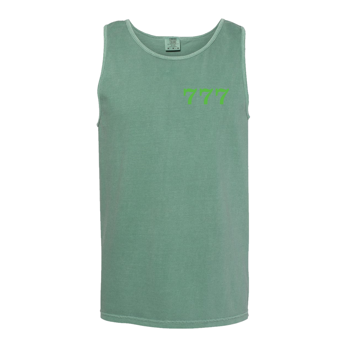 Garett Delano - Lucky 777 Tank (Neon Green Print)