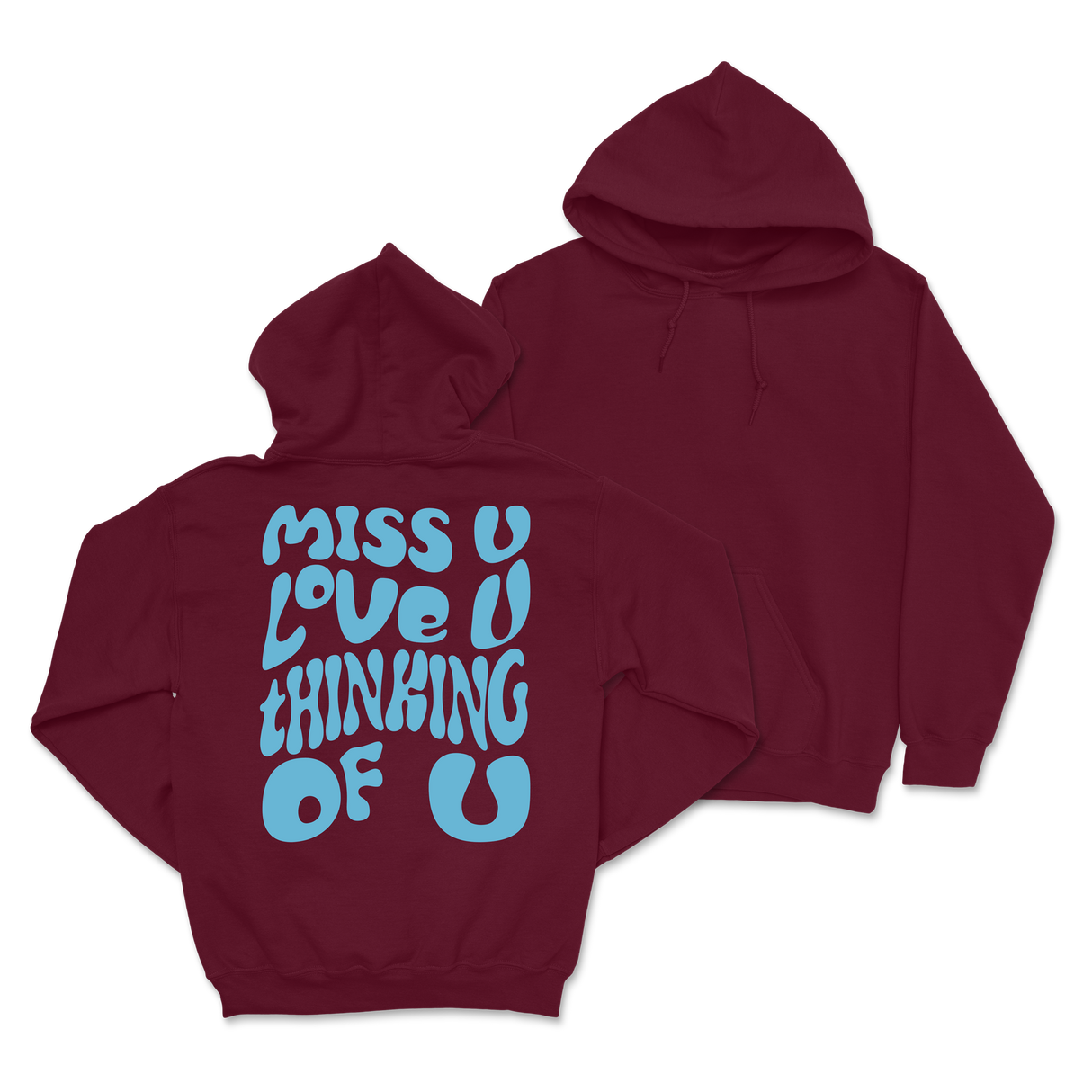 Dalton Mauldin - Miss U Hoodie - Light Blue Print