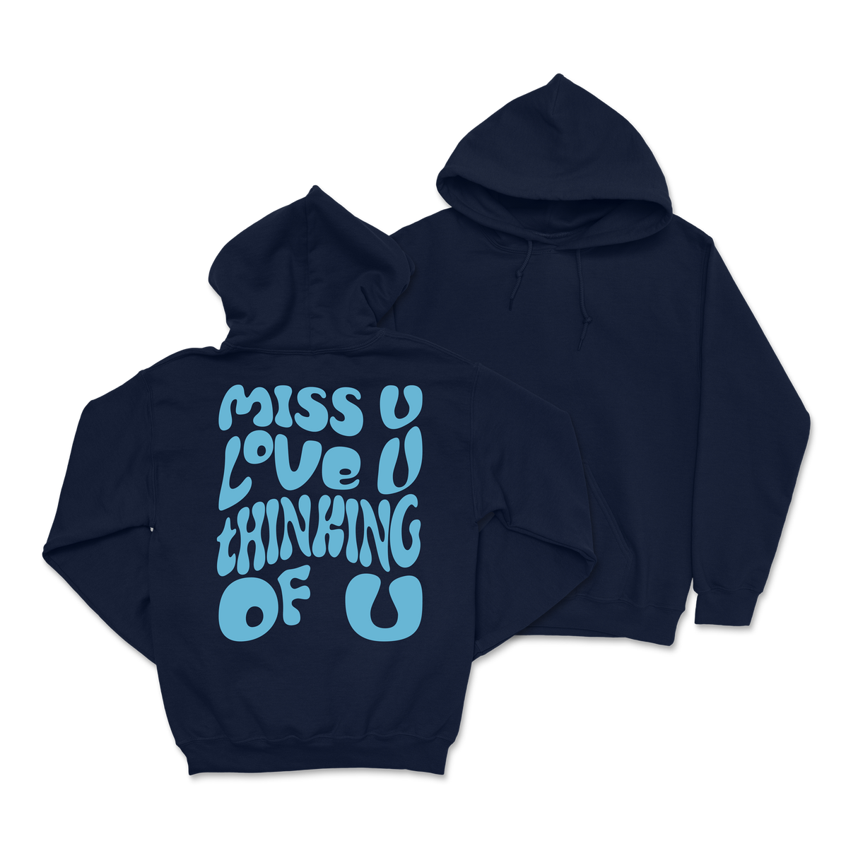 Dalton Maudlin - Miss U Hoodie - Light Blue Print