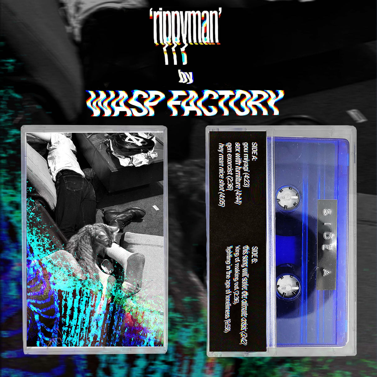 Wasp Factory - "Rippyman" Translucent Dark Blue Cassette