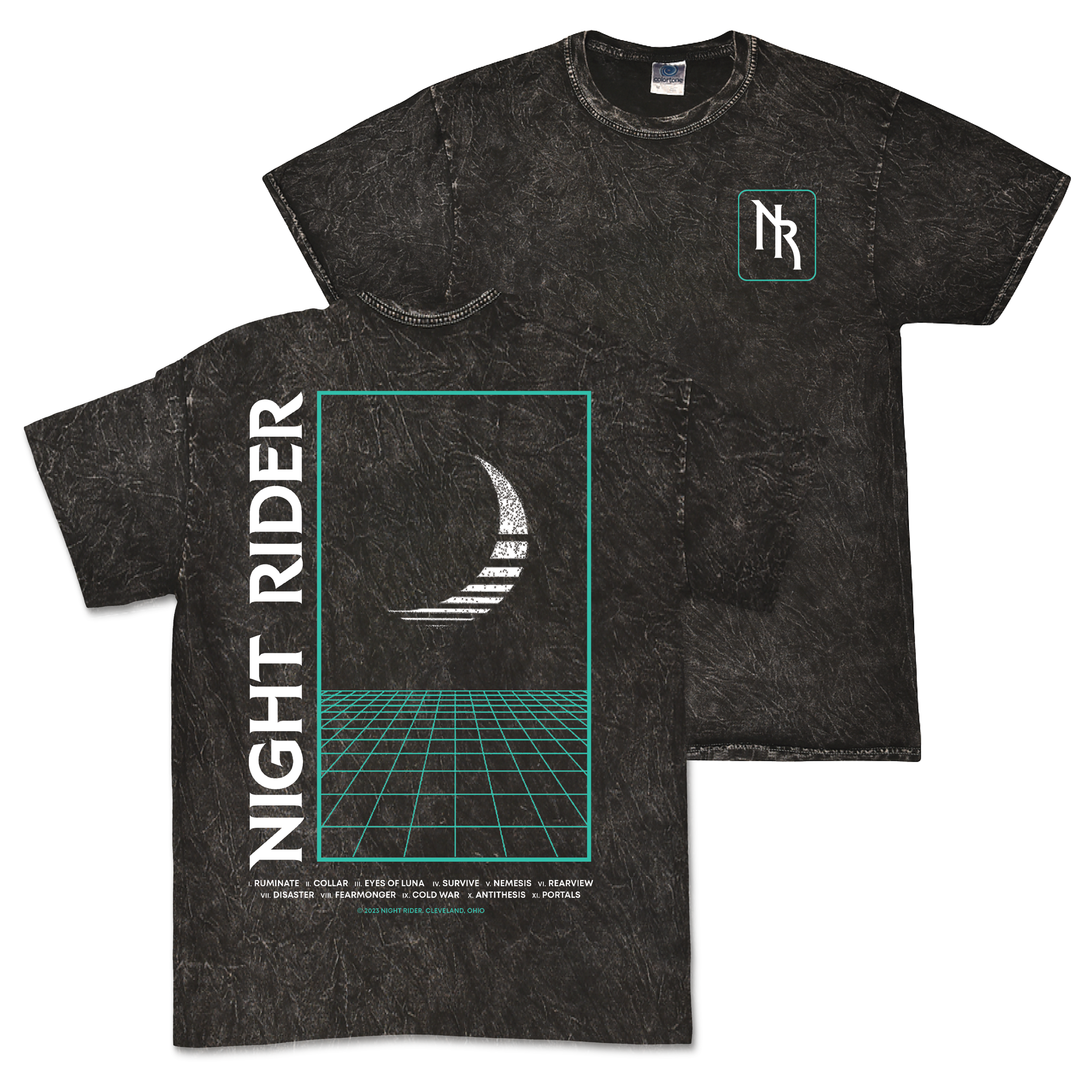 Night Rider - Logo Mineral Wash T-Shirt