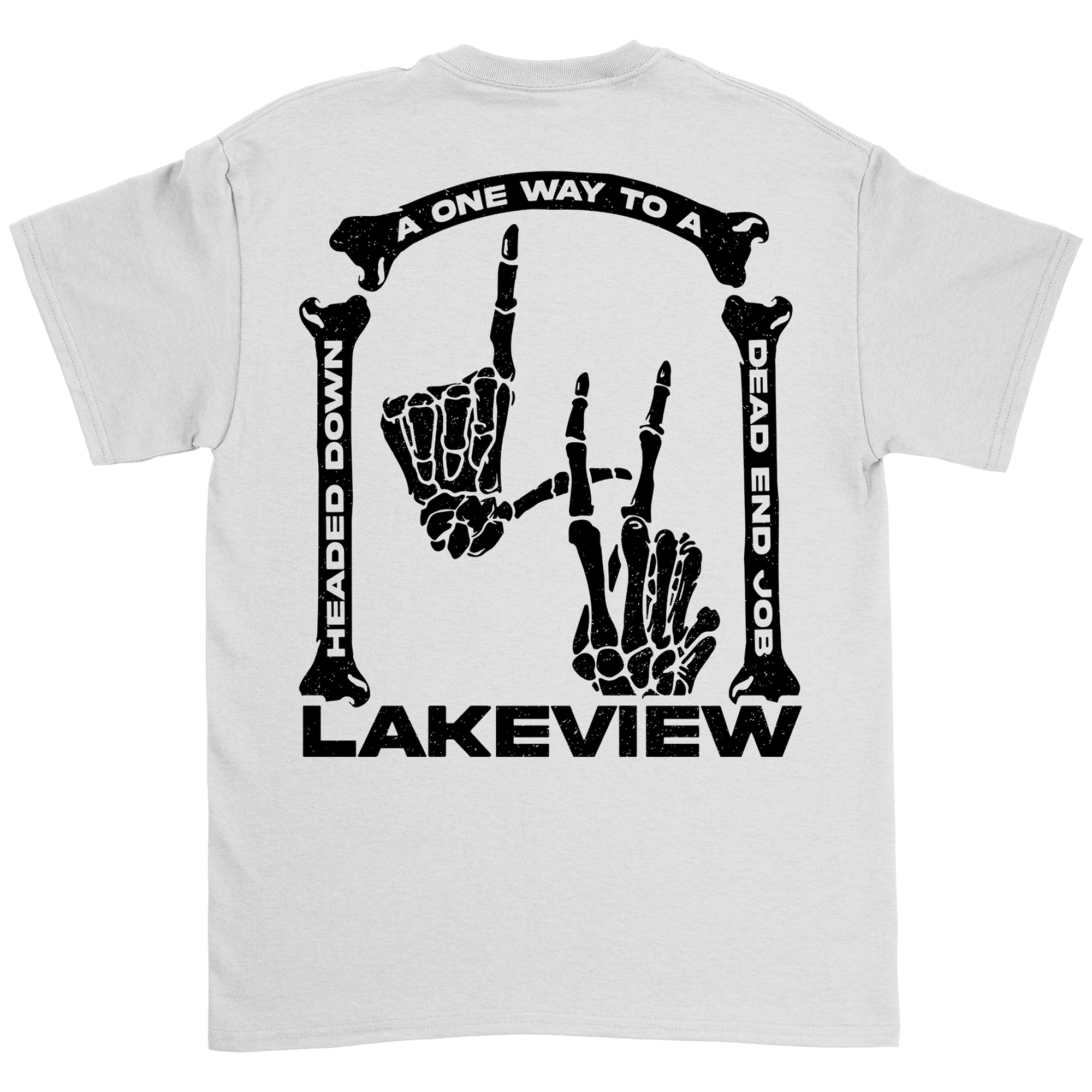 Lakeview - Skeleton Hands White T-Shirt