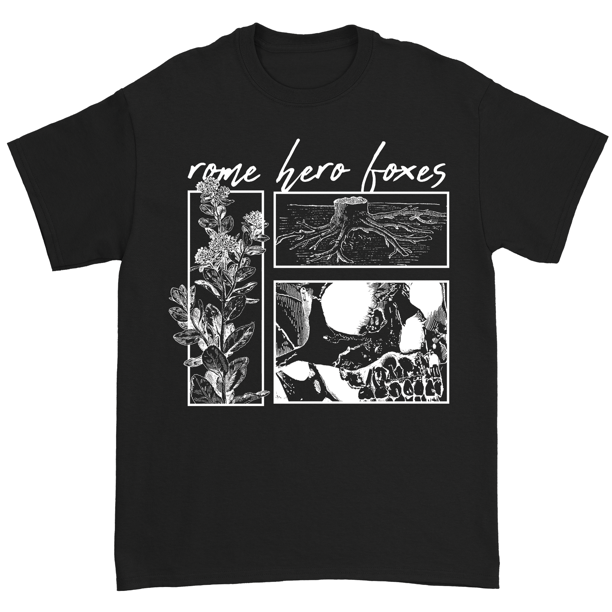 Rome Hero Foxes - Skull T-Shirt - Black (Pre-Order)