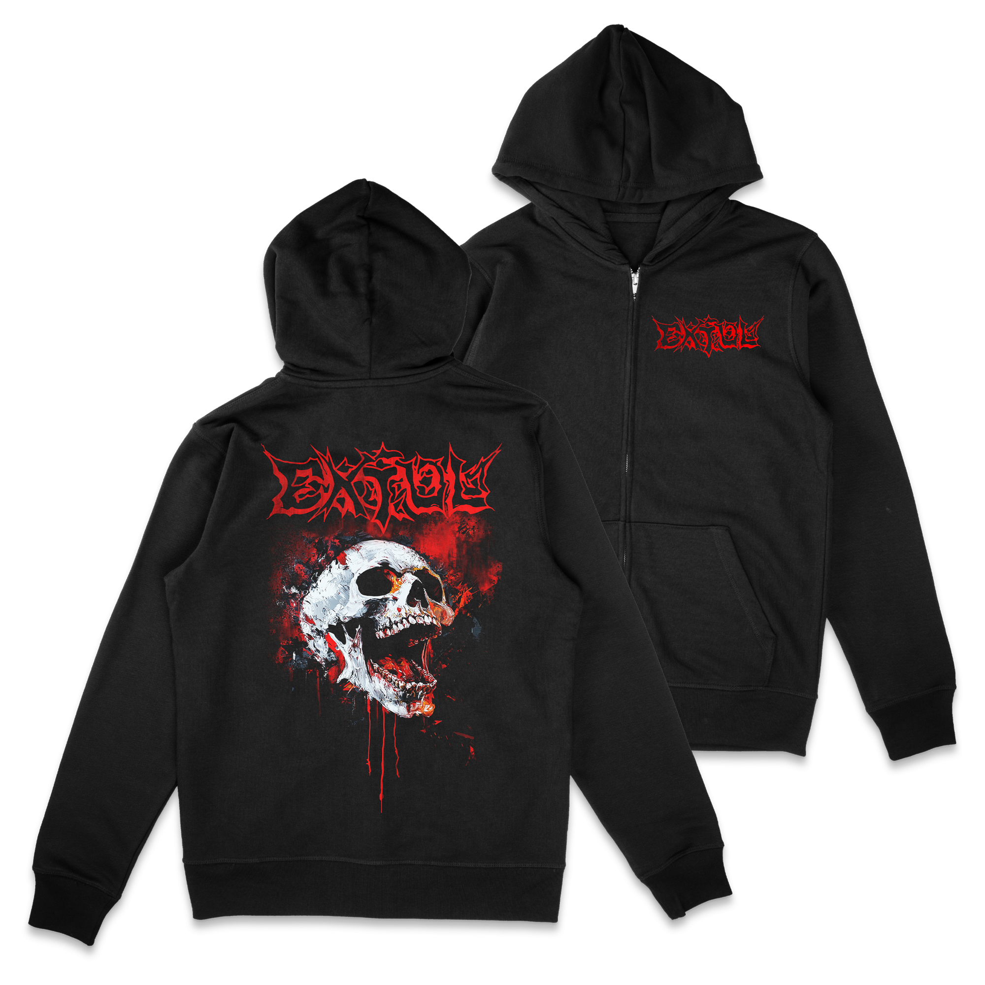 EXTOL - Skull Zip Hoodie