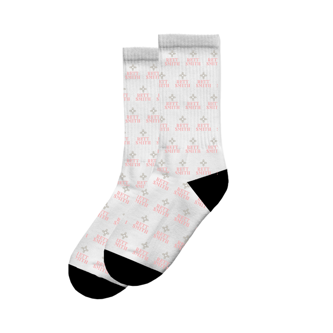 Rett Smith - Logo Socks - White