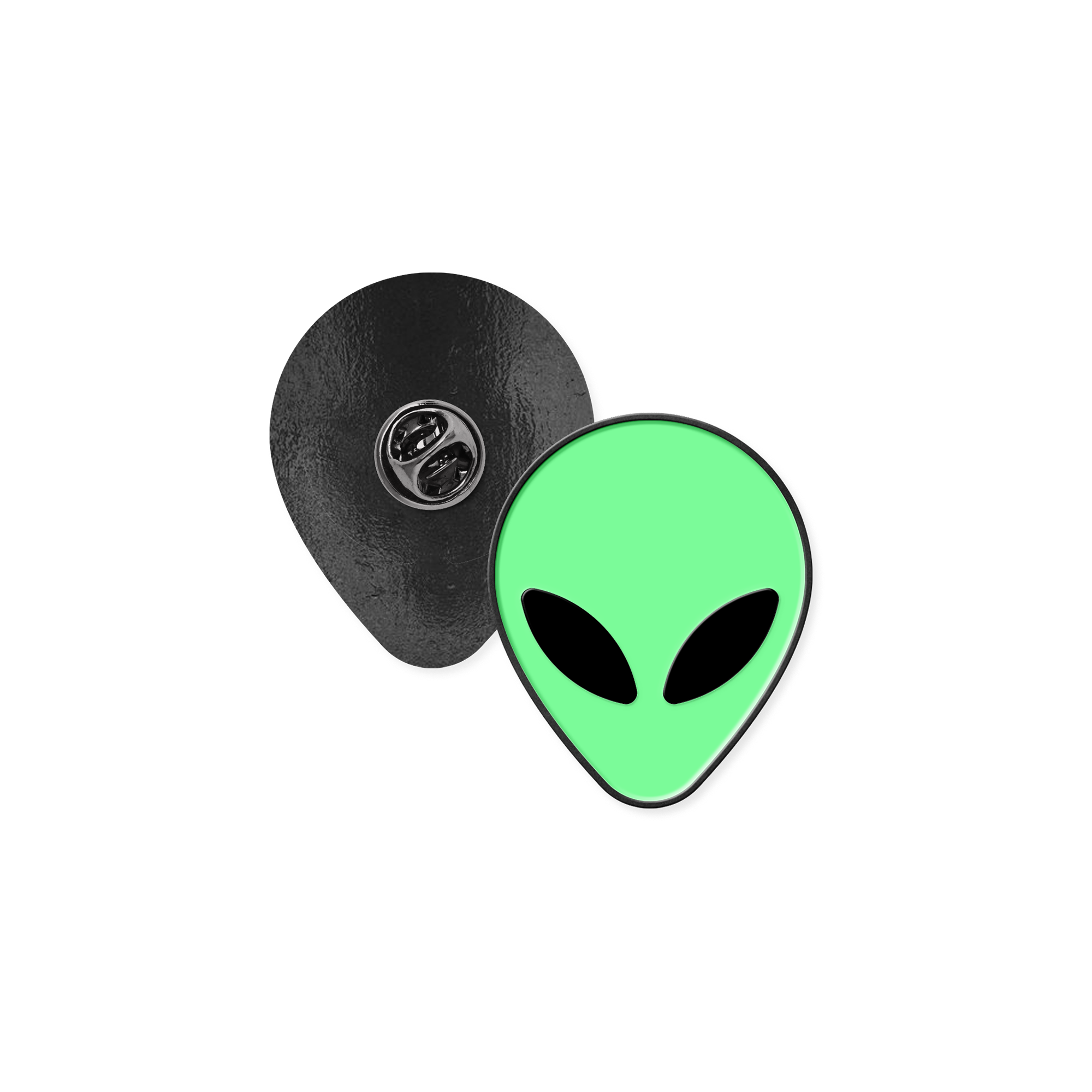 AlienWear - Alien Head Glow In The Dark Enamel Pin