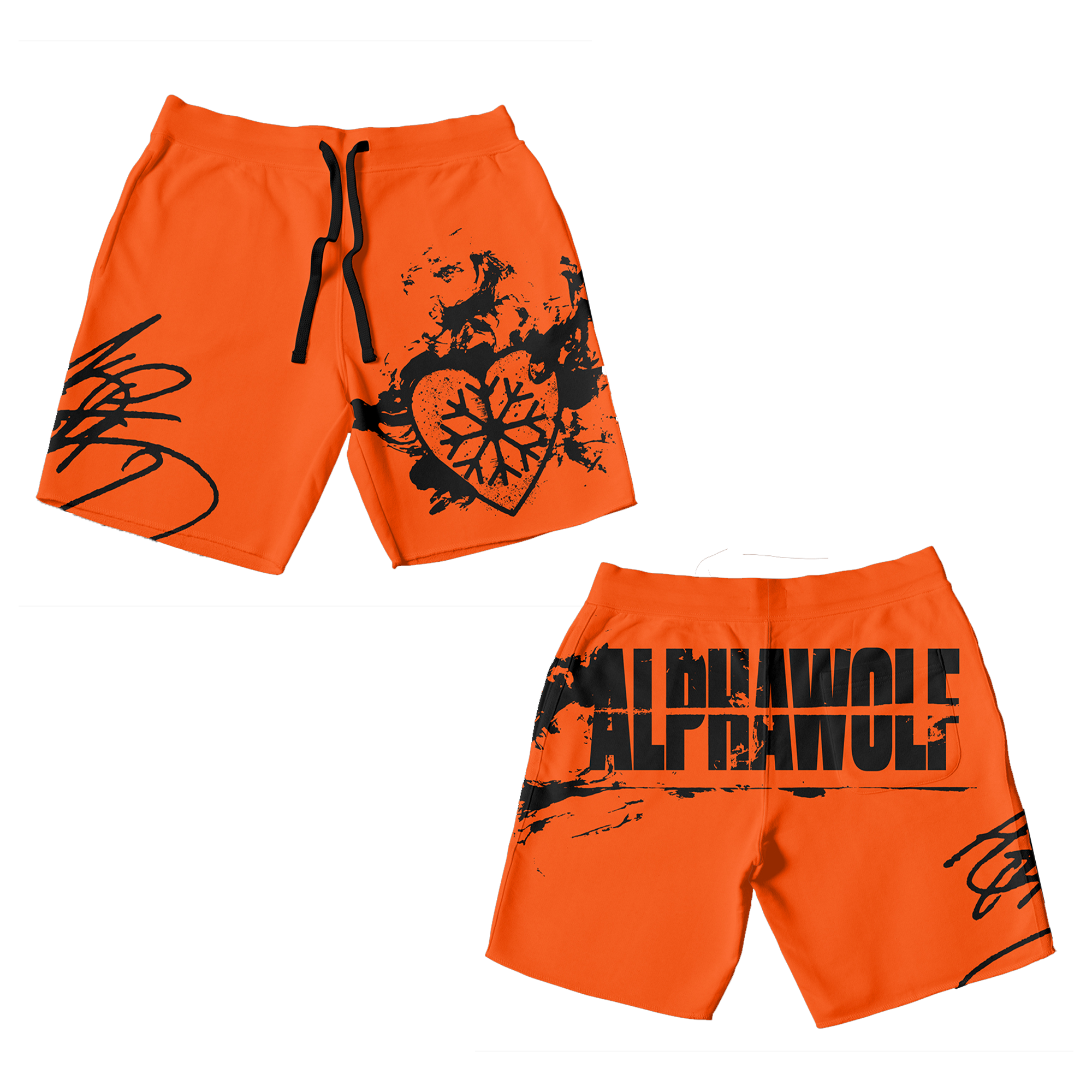 Alpha Wolf - Orange Beach Shorts