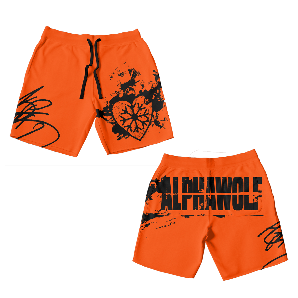 Alpha Wolf - Orange Beach Shorts