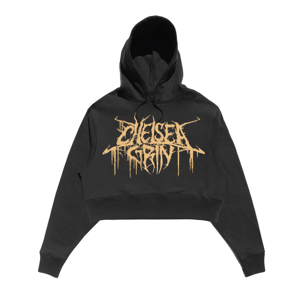 Chelsea Grin - Crop Hoodie w/Gold Print