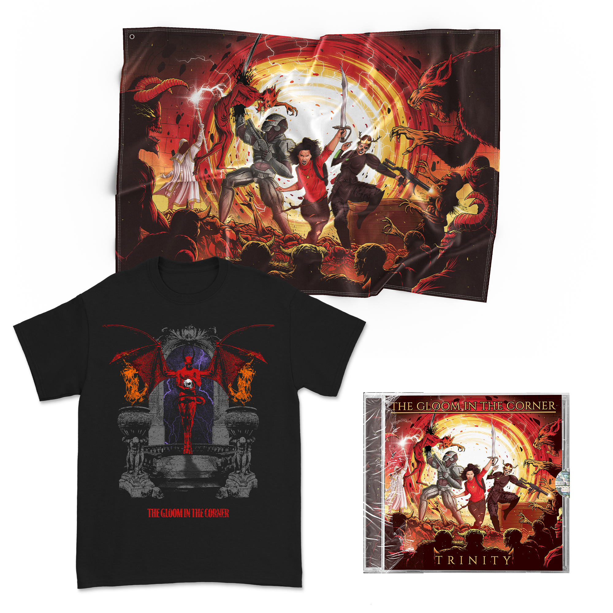 The Gloom In The Corner - Devil Wings T-Shirt // Wall Flag // CD