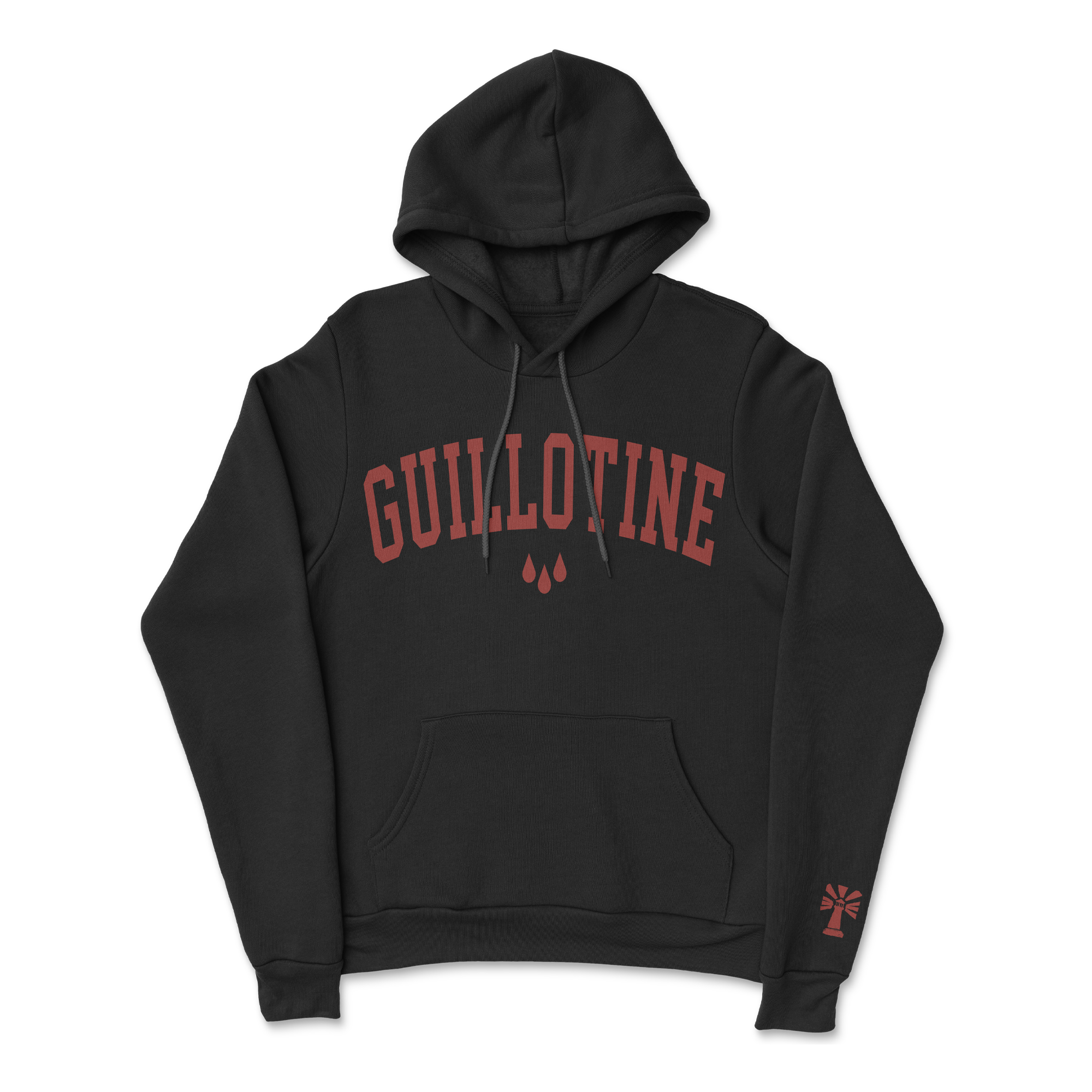 Stray From The Path - Black Guillotine Hoodie w/Embroidered Sleeve