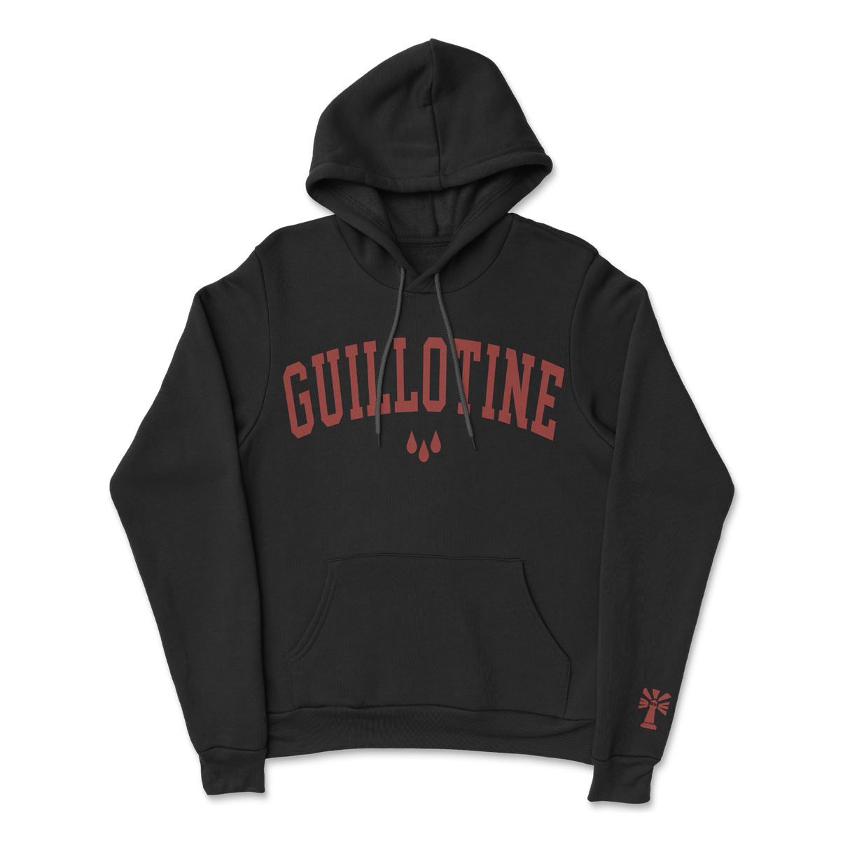 Stray From The Path - Black Guillotine Hoodie w/Embroidered Sleeve