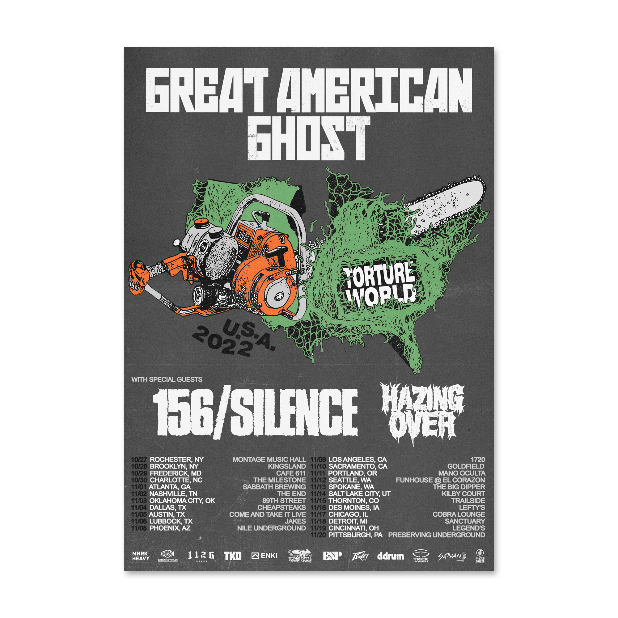 Great American Ghost - Torture World Tour Poster