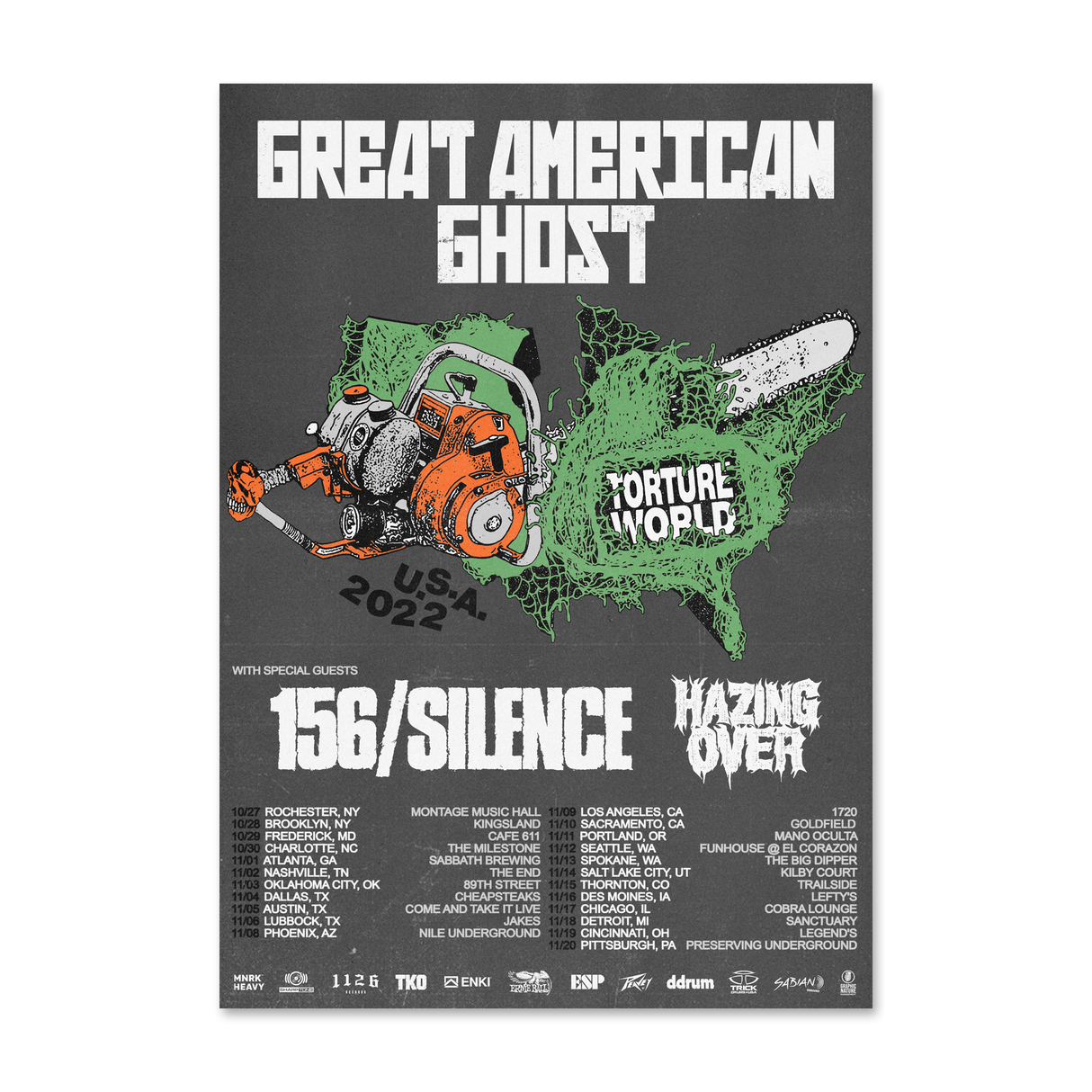 Great American Ghost - Torture World Tour Poster