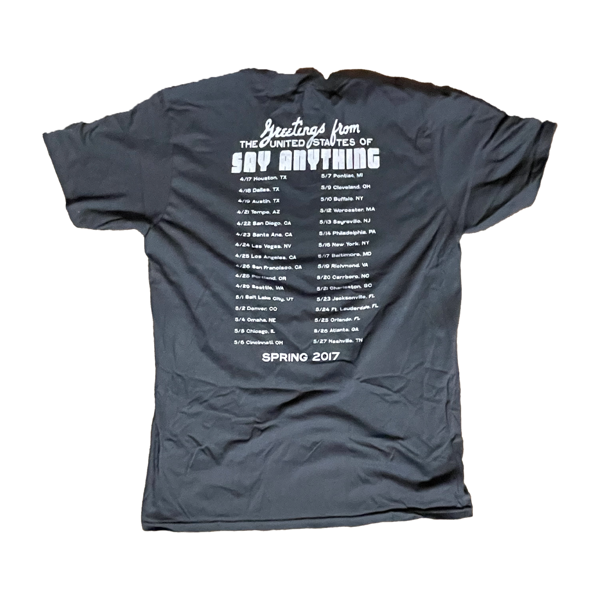 Say Anything - Greetings From.. Tour 2017 Shirt