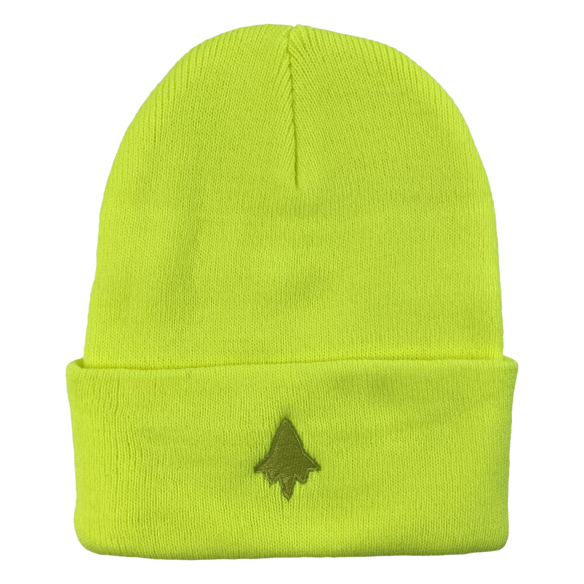 Infinity Shred - Safety Yellow Embroidered Beanie