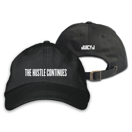 Juicy J - The Hustle Continues White Print Dad Hat