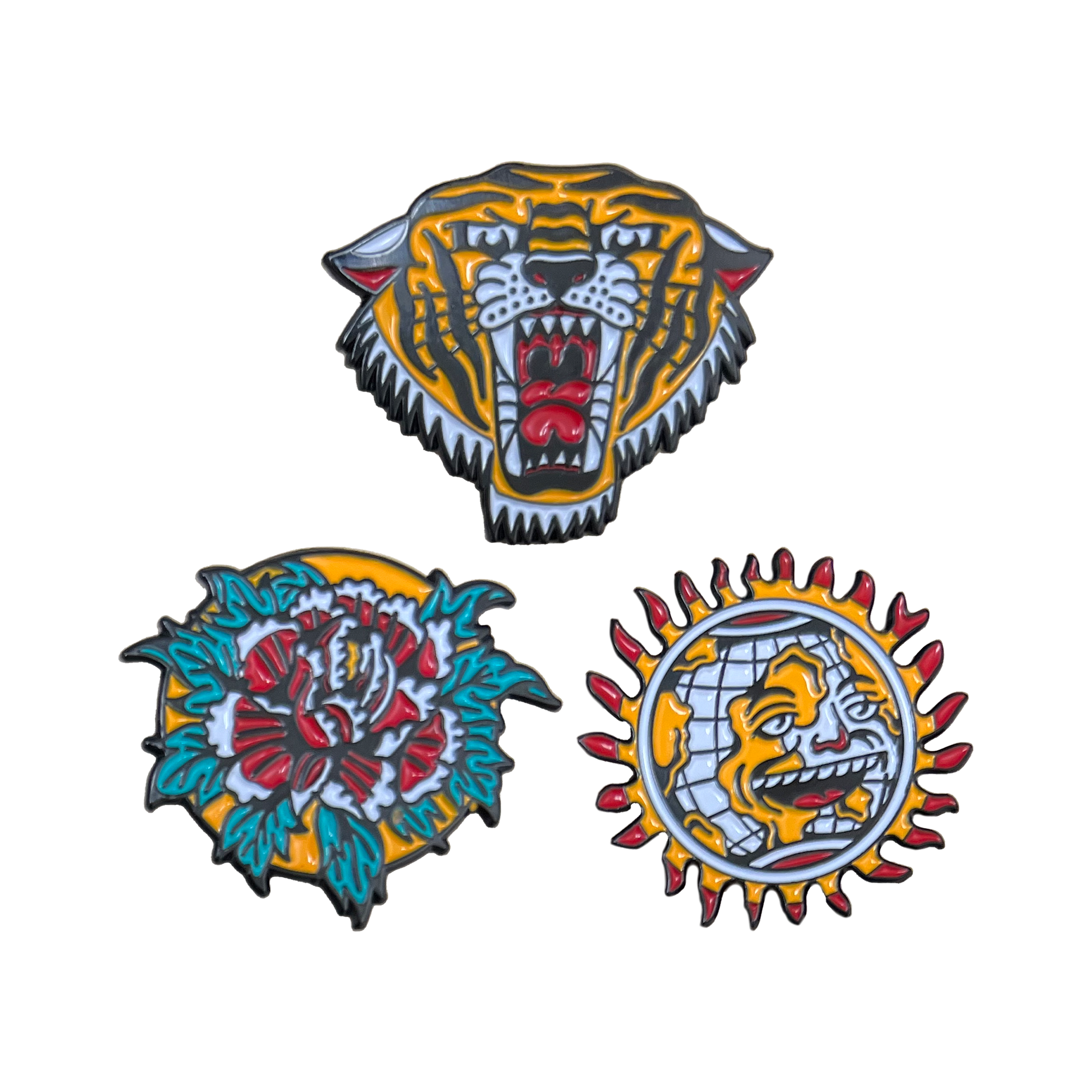 Nick Adam Tattoo - Tiger Shirt & Pin Pack Bundle
