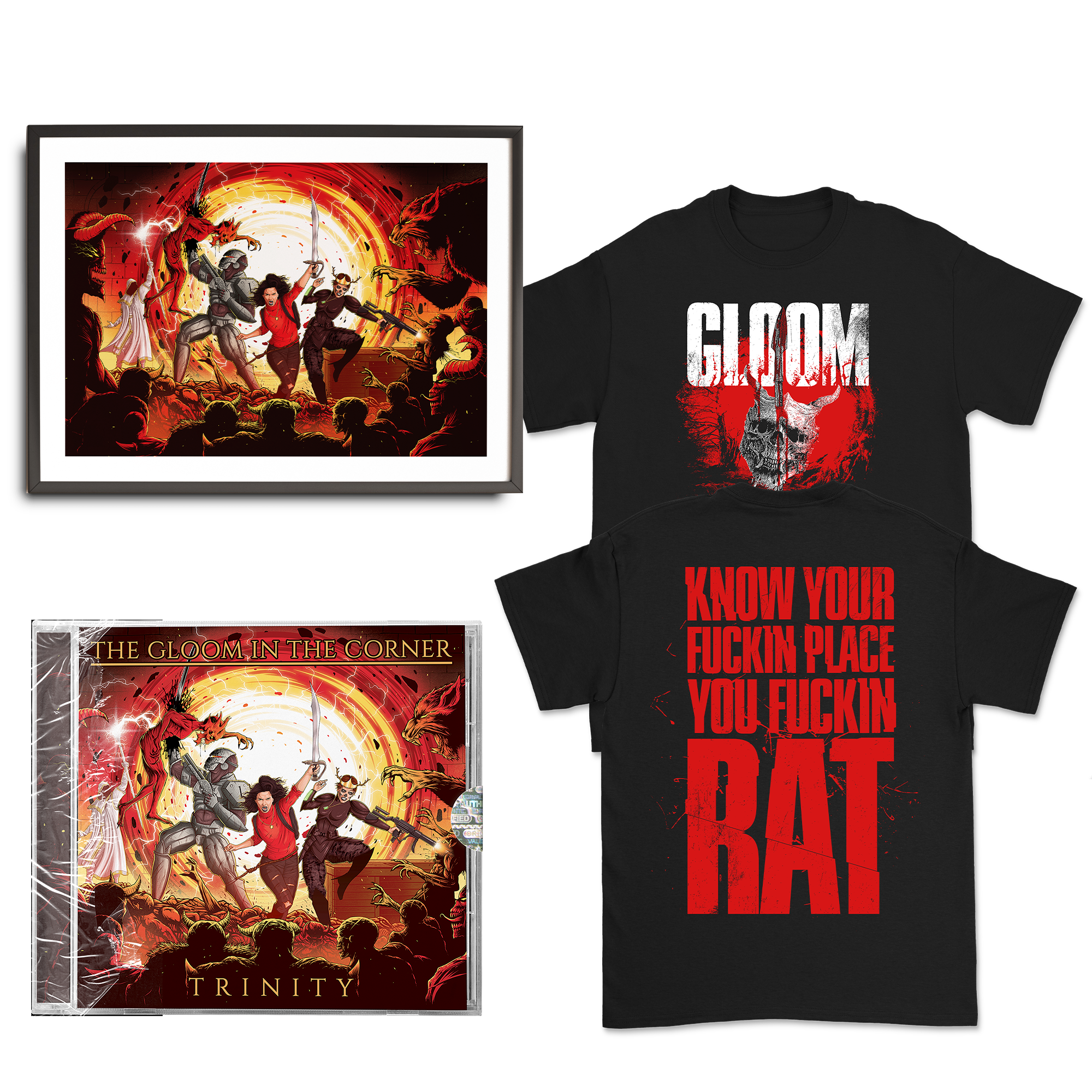 The Gloom In The Corner - Fucking Rat T-Shirt // Poster // CD