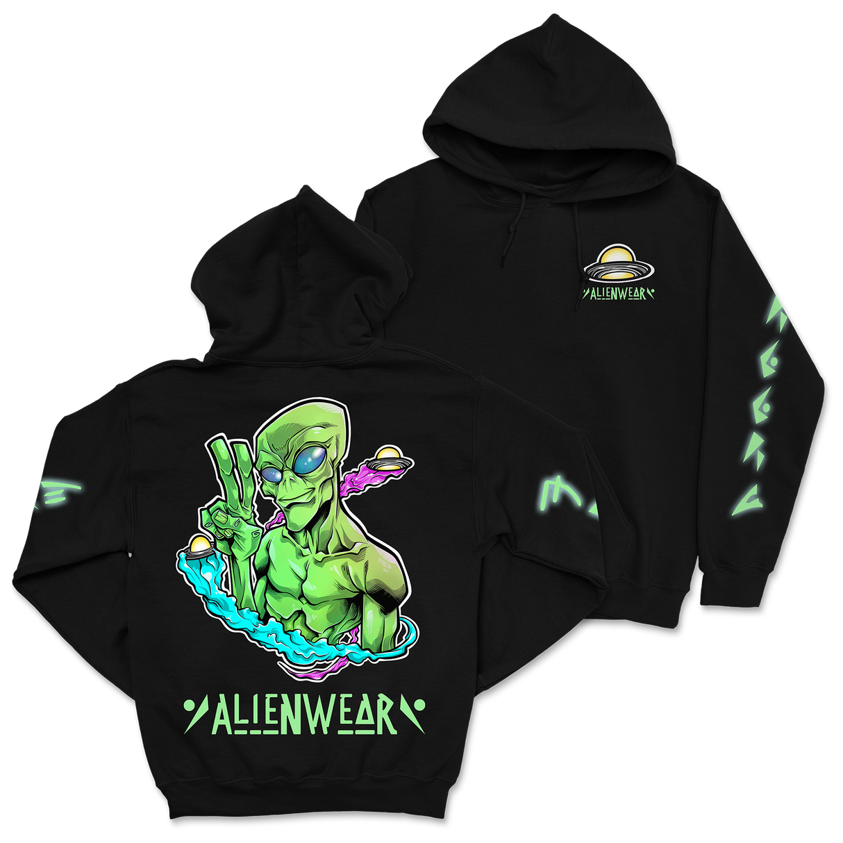 AlienWear - We Come In Peace Hoodie