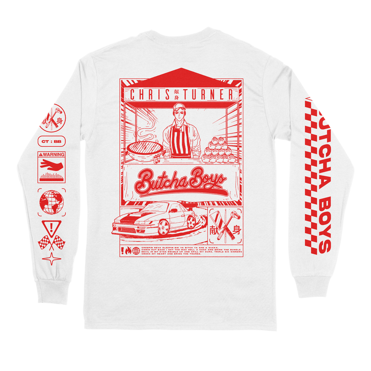 Chris Turner - Butcha Boys Long Sleeve (White)