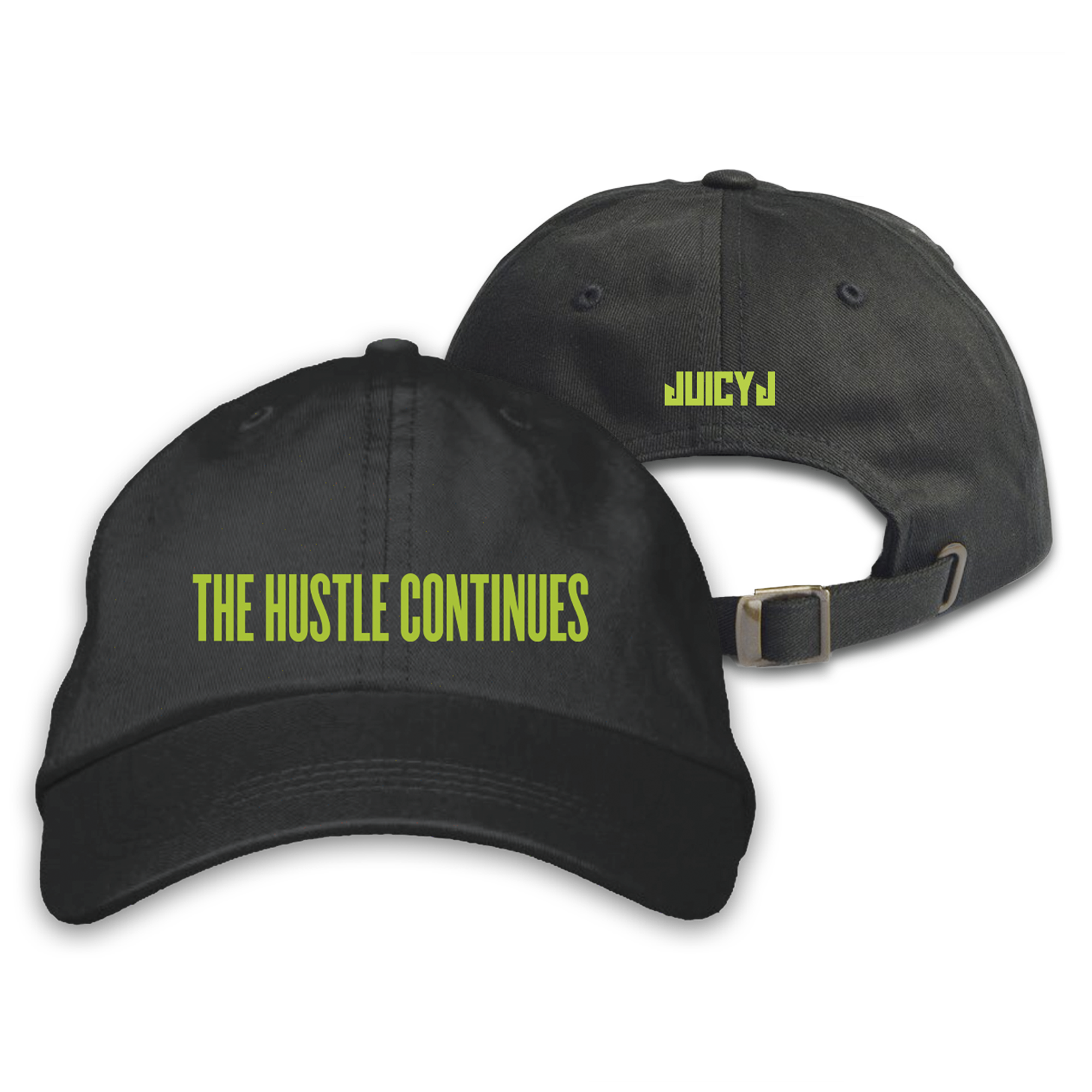 Juicy J - The Hustle Continues Green Print Dad Hat
