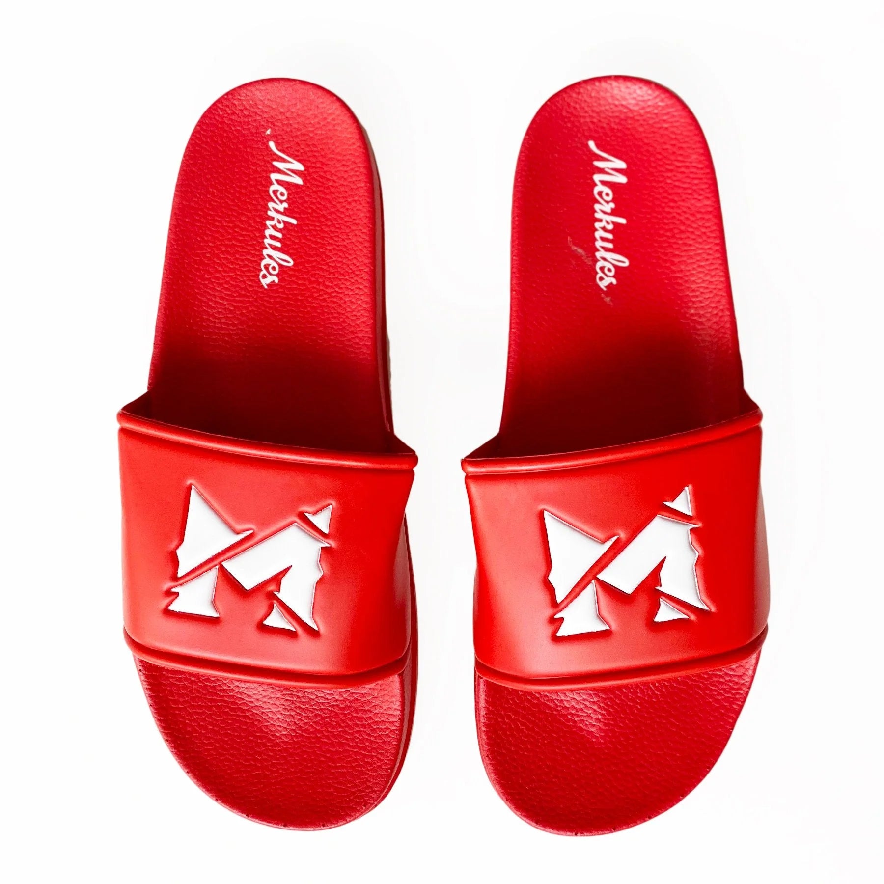 Merkules - M Logo Men's Slides - Red