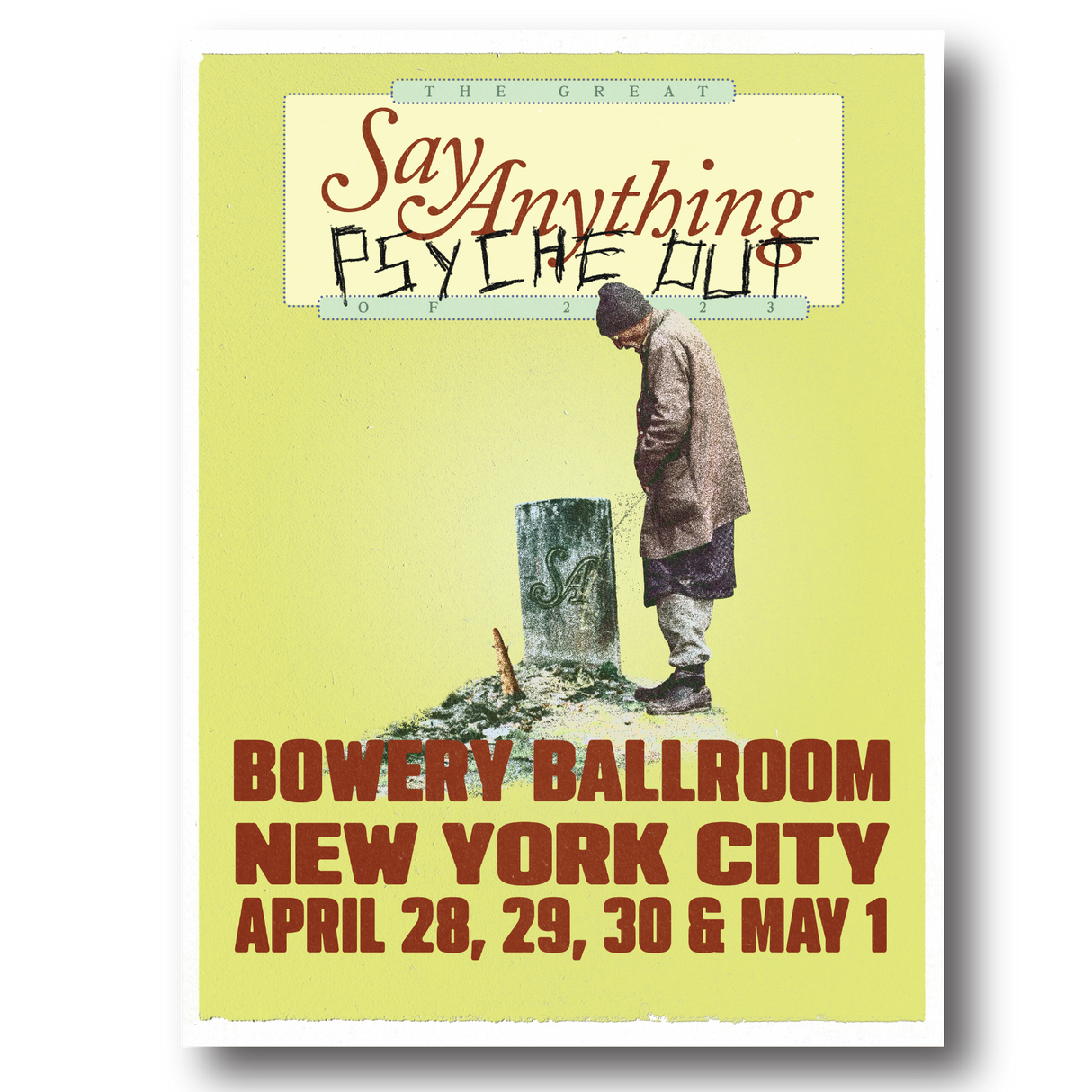 Say Anything - 2023 Tour Poster - NYC